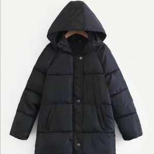 Long Hooded Puffer Coat